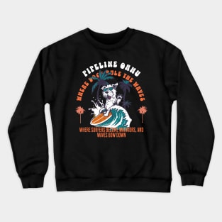 Pipeline Hawaii dog surf 8209 Crewneck Sweatshirt